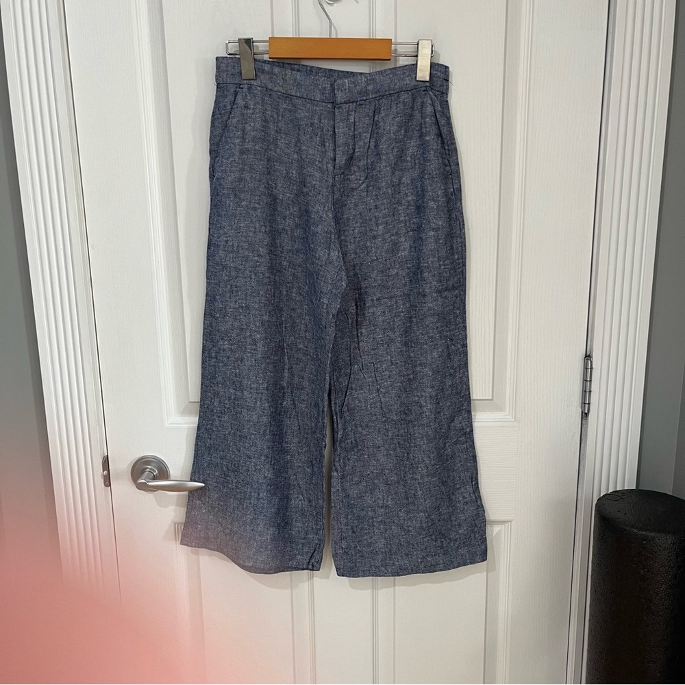 Old navy blue wide leg ankle pants size XS